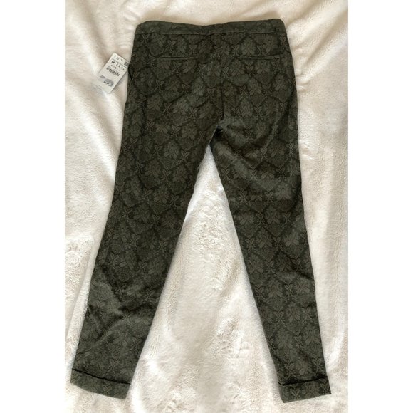 NWT Zara Green Paisley Trousers - M - Picture 2 of 7